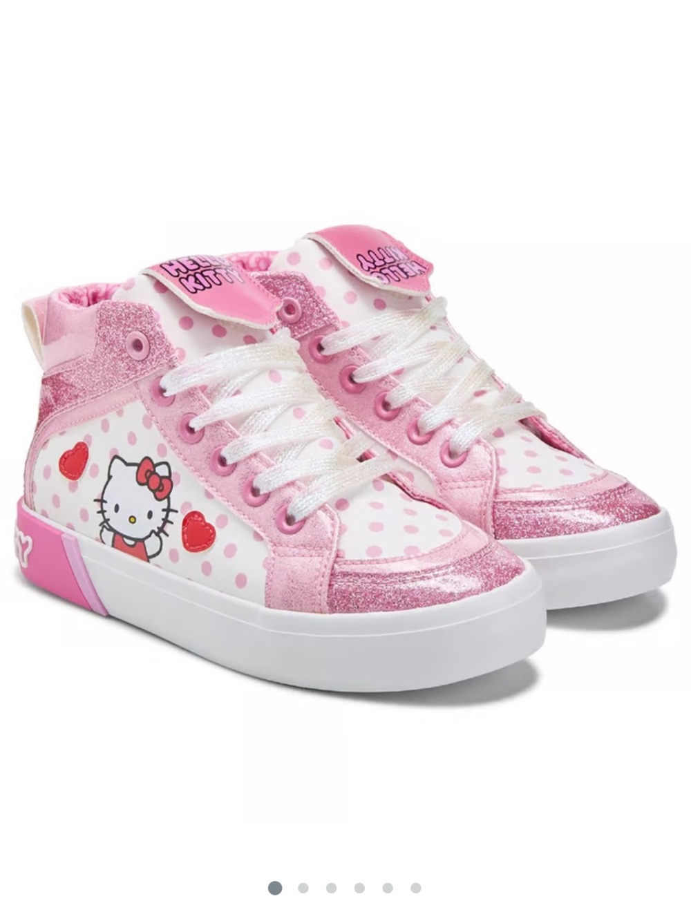 Sanrio Pink and White Kids Sneakers with Character Insole